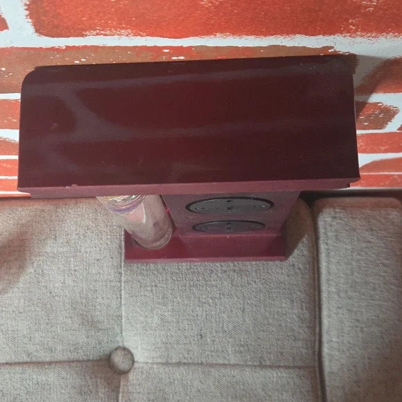 🕑 Elegant Burgundy Galileo Lily Home Analog Weather Station Clock 🕑 - Picture 4 of 9